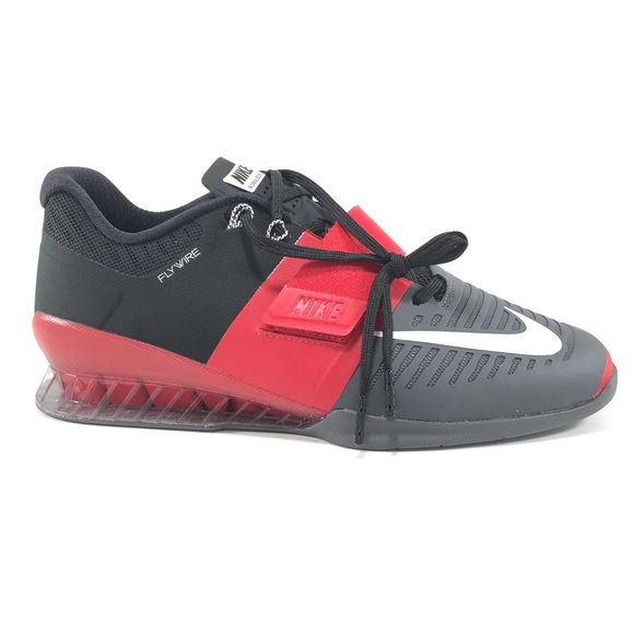 Nike Romaleos 3 Black Red Weightlifting Shoes - Picture 2 of 5